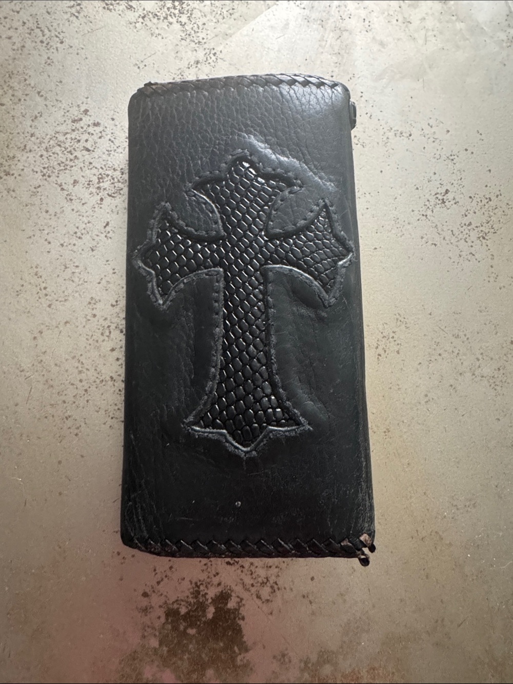 Black Leather Cross Wallet